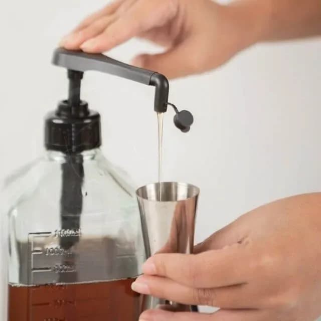 Glass Syrup Bottle with Pump 1,100 ml