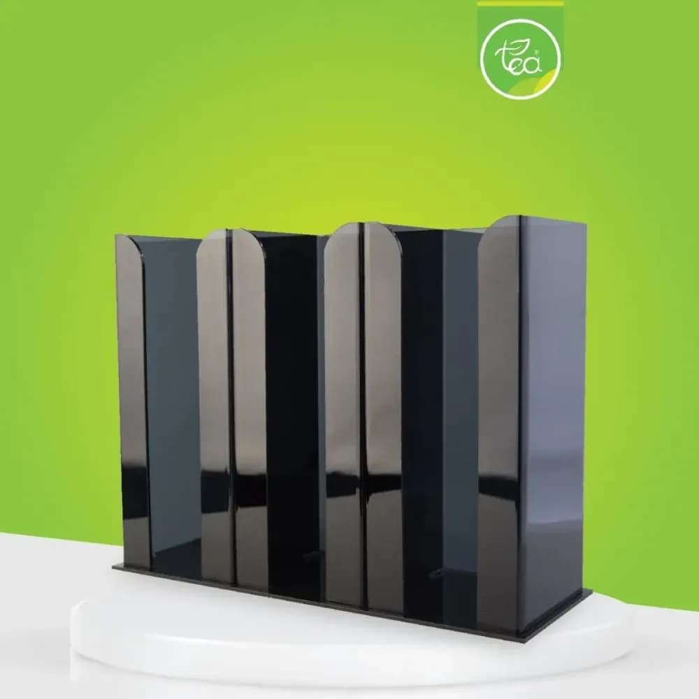 Acrylic Cup Holder Box, 3 Slots