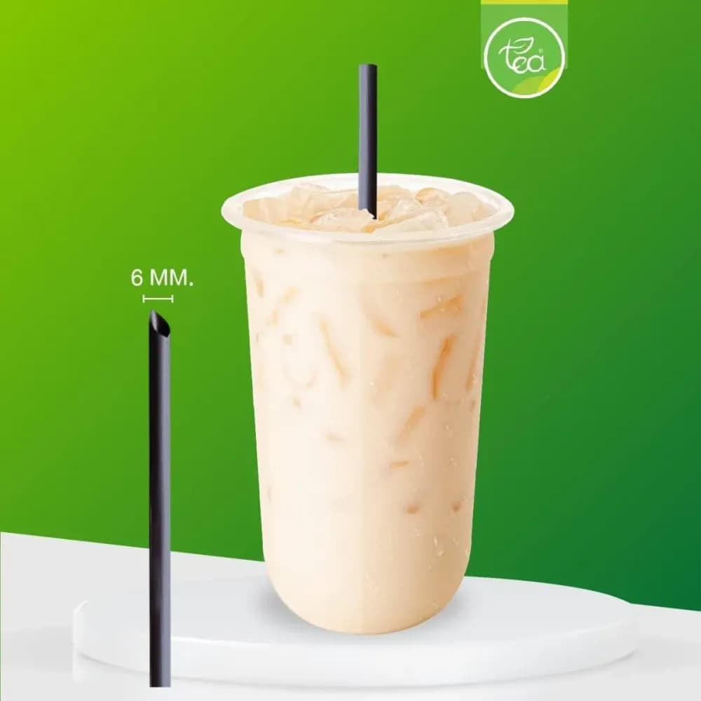 Straw 6 mm (black)