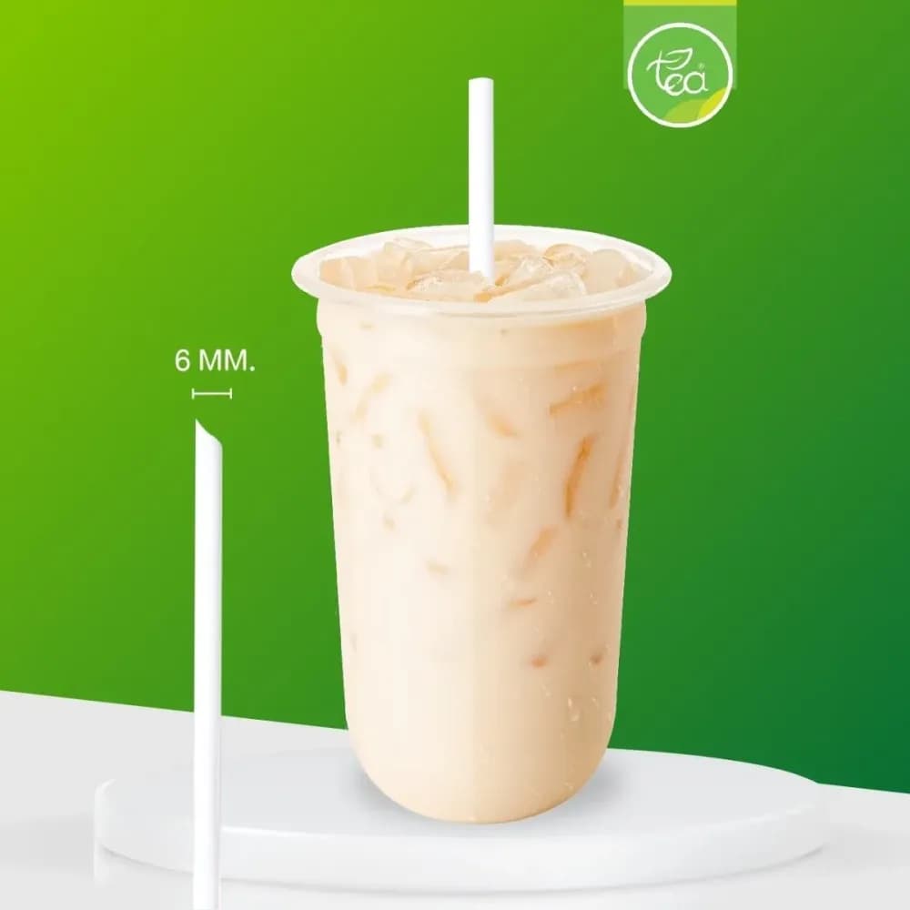 Straw 6 mm (white)