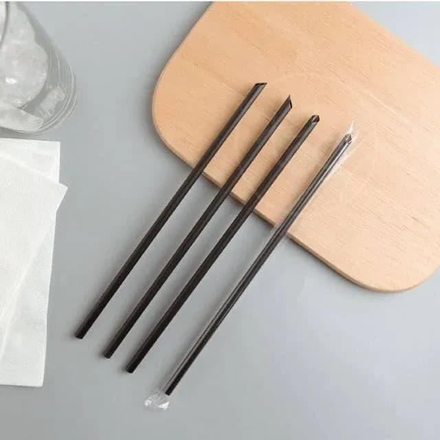 Straw 6 mm (black)